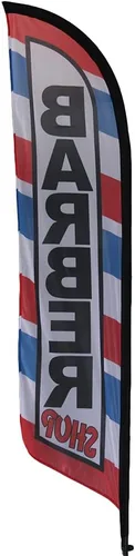 Vista 4 de Bandera hecha punto diseño personalizado de la pluma de la playa del poliéster bandera promocional del swooper de 11.2 pies sin postes y Barbacoa