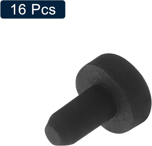 Vista 4 de uxcell 16 Piezas de Tapones de Goma Negros, 2.7mm para Agujeros de Enchufe de 2-2.5mm/0.08-0.1