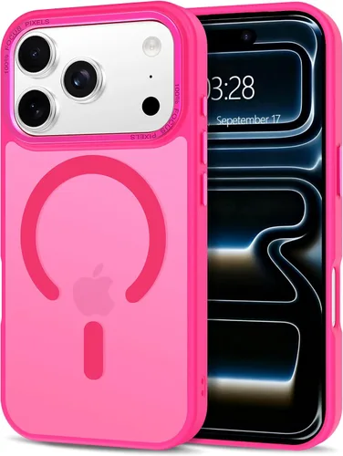 Vista 153 de Anuck - Funda magnética para iPhone 11 compatible con MagSafe, carcasa trasera mate translúcida dura, borde de TPU, delgada, resistente a impactos