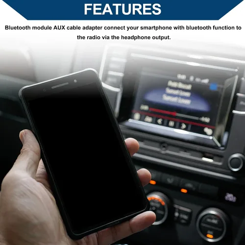 Vista 3 de Arnés de radio estéreo para BMW Bluetooth AUX adaptador cable de música conveniente 7.9 in 1 unids negro