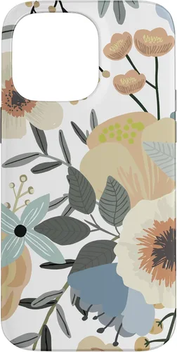 Vista 21 de iPhone 16 Boho Wildflower Garden Earth Tone Botanical Floral Pattern Case