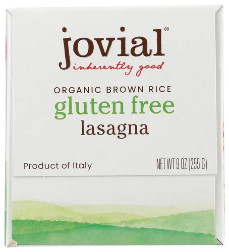 Vista 2 de Pasta Jovial orgánica sin gluten de arroz integral, lasaña, 9 onzas