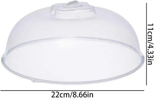 Vista 6 de Cubierta de salpicaduras de microondas para alimentos – Cubierta grande para alimentos para microondas – Cubierta protectora de placa a prueba
