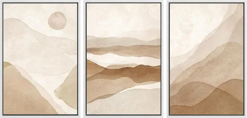 Vista 33 de SIGNWIN Framed Canvas Print Wall Art Set Duotone Pastel Grunge Polygons Abstract Geometric Illustrations Minimalism Modern Art Decorative Boho for
