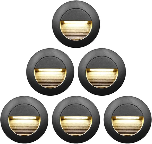 Vista 8 de Arotelicht Luces LED para escalones de 120 V para interiores y exteriores, 3000 K, luces de pared empotrables impermeables para terraza, escalera