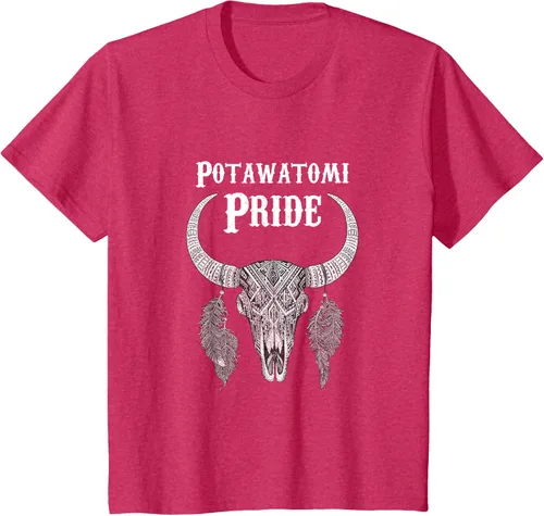 Vista 74 de Potawatomi Pride Tribe Native American Indian Buffalo Camiseta