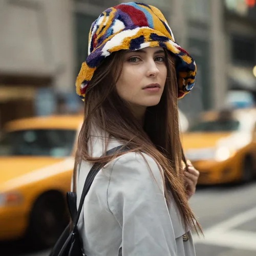 Vista 5 de Zando Gorro de pescador de piel sintética para invierno, suave, mullido