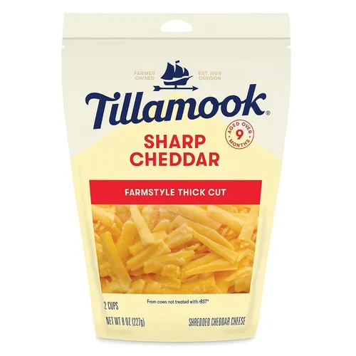 Vista 2 de Tillamook , Cheddar afilado queso triturado, 8 oz