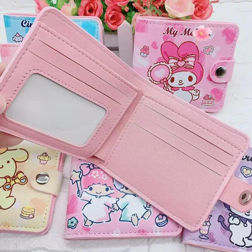 Vista 4 de ACUOTN Monedero de dibujos animados lindo de anime, cartera de cuero, regalos de cumpleaños, Icecreamcandy-Kulo