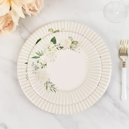 Vista 21 de Efavormart - Paquete de 50 platos redondos de bagazo biodegradables blancos de 7 pulgadas, compostables, ecológicos, desechables, aperitivos, Tipo 17