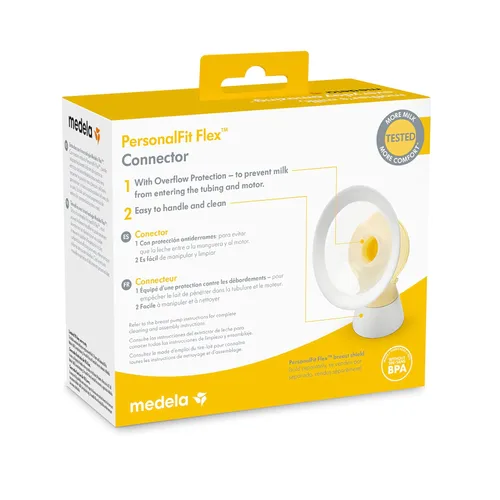 Vista 5 de Medela Conectores de repuesto PersonalFit Flex, 2 por paquete, compatibles con Freestyle Flex y Pump con estilo con extractores de leche MaxFlow