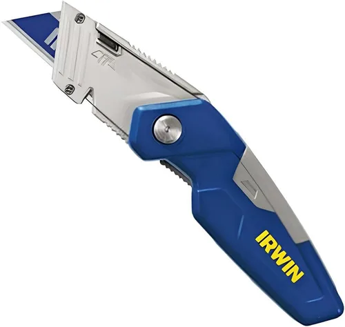 Vista 2 de IRWIN FK100 1858318 Cuchillo utilitario plegable azul pequeño