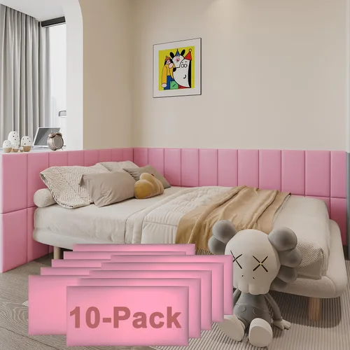 Vista 14 de YU LI 3DH 3D Almohadillas de pared anticolisión para niños, autoadhesivas, 4 piezas, paneles de cabecero en negro para pared, cabecero despegar