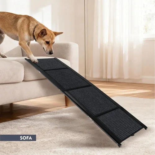 Vista 6 de Dog Ramp for Car- 71" Extra Long & 19.3" Wide Folding Dog Ramps for Large Dogs with Non-Slip Rug Surface Portable Dog Car Ramp for SUV Car & Truck