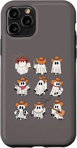 Vista 26 de Carcasa divertida para iPhone 13 Pro Max Boo Haw Western Cowboy Ghost Cowgirl