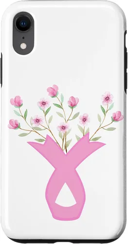 Vista 25 de Flower Jar Pink Ribbon Breast Cancer Awareness Month Women Case for iPhone 17