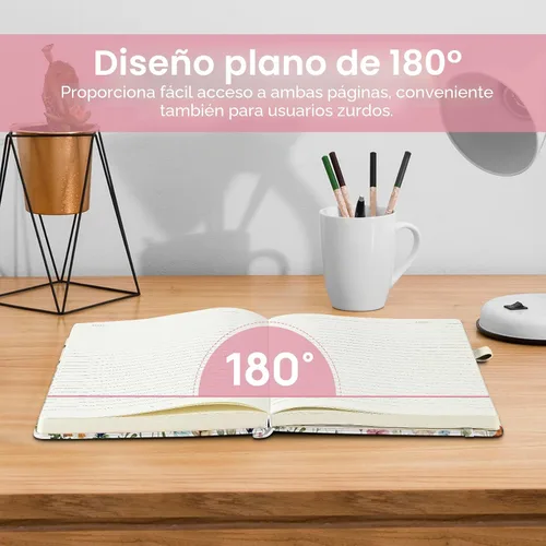 Vista 4 de Taja Cuaderno rayado para mujeres y hombres, diario de cuero de tapa dura para escribir, cuaderno de rayas universitarias A5 para trabajo y toma
