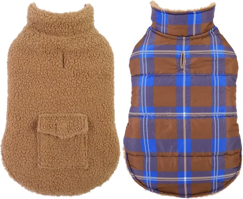 Vista 24 de ASENKU Dog Winter Coat, Reversible Dog Jacket for Small Medium Large Dogs Army Green