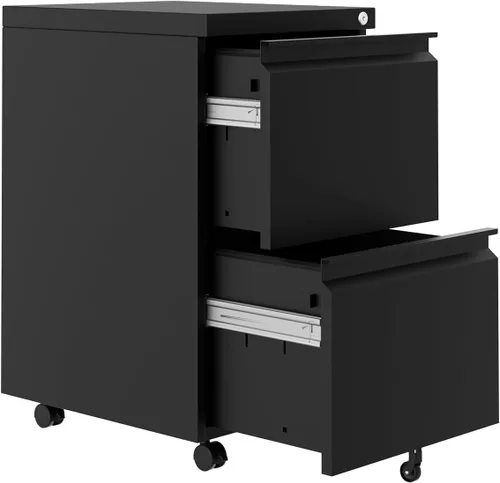 Vista 10 de IDEALHOUSE Armario de herramientas rodante resistente con 3 cajones, carrito de almacenamiento de metal industrial para organización de garaje