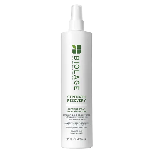 Vista 9 de Biolage Strength Recovery Repairing Spray - Leave-In Treatment, Strengthens & Repairs Damaged Hair, Heat Protectant, Detangling Leave-In Treatment