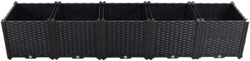 Vista 28 de BAOYOUNI - Juego de jardinera cuadrada para interiores o exteriores, maceta de plástico, caja de cultivo para verduras frescas, hierbas, flores