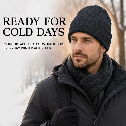 Vista 4 de Yacht & Smith Winter Beanie Hats Bulk for Men & Women, Wholesale Winter Hat Beanies, Homeless Donation Shelters 120 paquetes de gorros sólidos