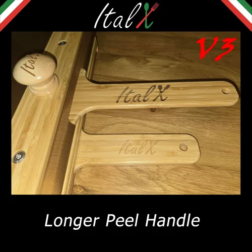Vista 8 de ITALX EZ Pizza Peel 12 V3 (tamaño real de 11.89 pulgadas) – Pelela profesional de pizza autolanzable – Peel deslizante