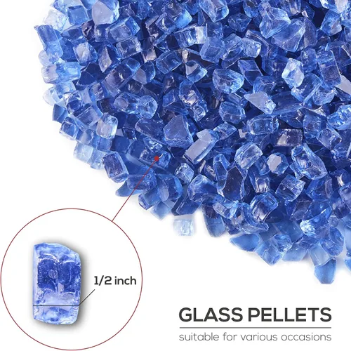 Vista 9 de HeatPro Fir Pit Glass, dorado reflectante Reflectante dorado