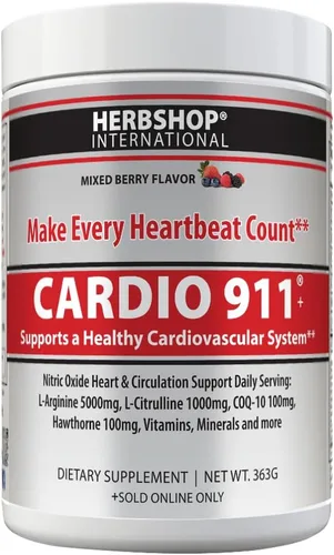 Vista 6 de Cardio 911® Soporte para el corazón y la circulación de óxido nítrico, 5000 mg de L-arginina y 1000 mg de L-citrulina, cereza, 30 porciones