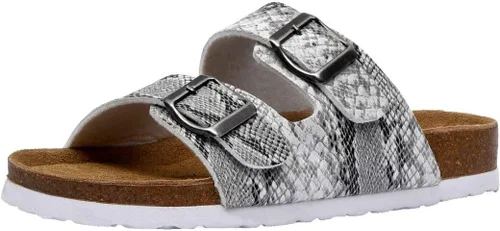 Vista 29 de CUSHIONAIRE Lane Cork Slide Women's Sandals, Comfortable Sandals for Women Negro