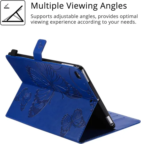 Vista 4 de Funda para iPad de 6ª/5ª generación de 9.7 pulgadas 2018/2017, para iPad Air 2/Air 1 con soporte, soporte para lápices, bolsillo