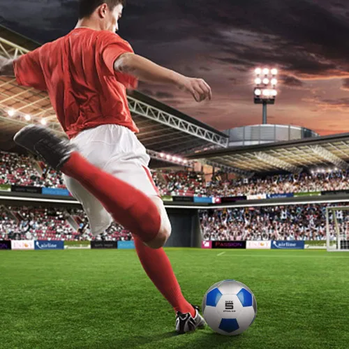 Vista 3 de Pelota de entrenamiento de fútbol, pelotas de fútbol de práctica, tamaños clásicos 5 para jóvenes, adultos, perfectas para partidos o juegos al aire