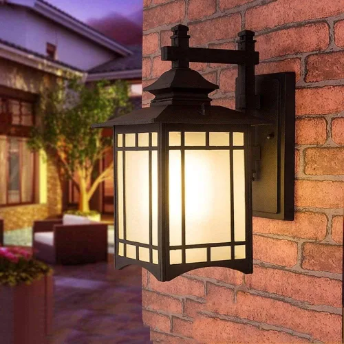 Vista 5 de Lámpara de pared cuadrada europea al aire libre impermeable anticorrosión lámpara de pared lámpara de pared de aluminio al aire libre lámpara
