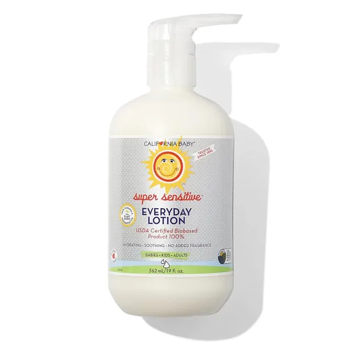 Vista 10 de California Baby Loción sin perfume súper sensible Hidratante 100% a base de plantas Loción para bebé para recién nacido Loción hipoalergénica