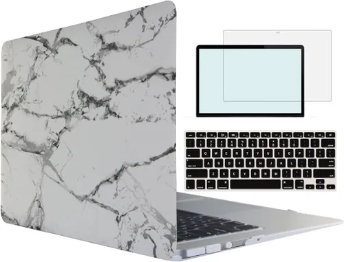 Vista 32 de Funda compatible con MacBook Pro de 13 pulgadas con CD-ROM modelo A1278 versión 2008-2012, carcasa rígida 4 en 1 de plástico a presión con protector