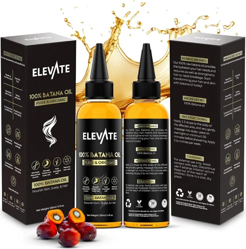 Vista 8 de Elevate Aceite de batana para el crecimiento del cabello Aceite orgánico crudo 100% puro y natural de Honduras Suero prensado en frío y sin