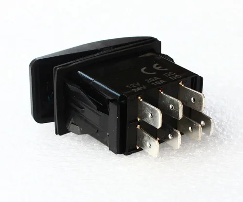 Vista 4 de BANDC Marine Boat Car 7 Pins 2 Luz Azul Led On-Off-on Rocker Interruptor Dpdt Impermeable 12 V 24 V
