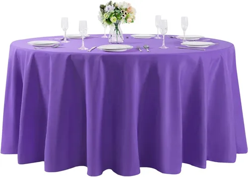 Vista 95 de Mantel rectangular de tela de poliéster lavable de 60 x 120 pulgadas, para decoración de bodas, fiestas, comedores, banquetes