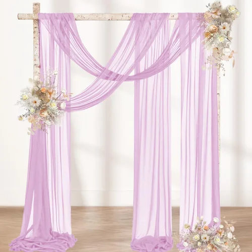 Vista 9 de MLMW Tela de Drapeado para Arco de Boda 1 Panel 29" x 20 Pies Tela Transparente Negra Cortinas de Telón de Fondo para Arco de Boda Cortinas Negro