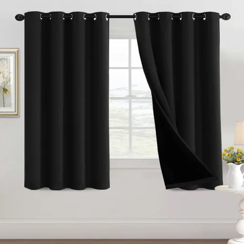 Vista 50 de H.VERSAILTEX Cortinas 100% de opacidad con aislamiento térmico, cortinas opacas completas para sala de estar, cortinas de ventana de eficiencia