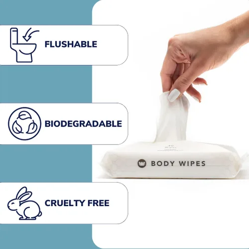 Vista 4 de Royal Toallitas femeninas de limpieza íntima para higiene vaginal, limpieza personal, cuidado menstrual, piel sensible y eliminación de olores, sin