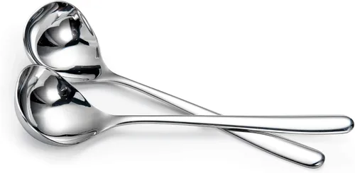 Vista 6 de IMEEA SUS304 - Cucharón de acero inoxidable para servir (8.0 in, 2 unidades)