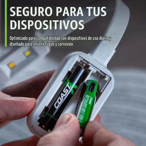 Vista 9 de Coast Zithion-X - Batería recargable AA (8 baterías) y estación de carga ZXCS16 de 16 puertos - Paquete combinado