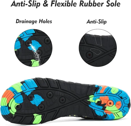 Vista 5 de SAGUARO Zapatos deportivos acuáticos unisex de secado rápido para playa, piscina, mar