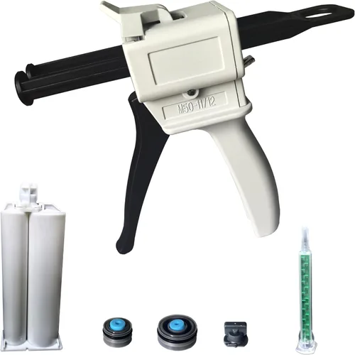 Vista 9 de Pistola dispensadora, kit de pistola dispensadora de 1.7 fl oz, dispensador dispensador de dispensación de mezcla de impresión, pistola AB