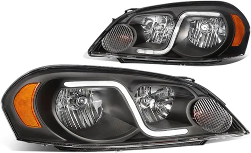 Vista 8 de DNA Motoring HL-OH-CI06-BK-CL1 - Faros delanteros de carcasa negra compatibles con Impala 06-13