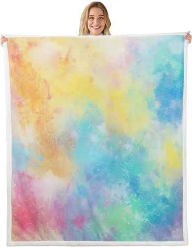 Vista 20 de Manfei Galaxy Kids Throw Blanket Starry Moon Planets Print Fuzzy Blanket for Boys Girls Room Decor, Outer Space Blanket for Bed Couch Sofa, Soft and