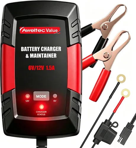 Vista 10 de Cargador de batería inteligente de 6 V y 12 V, mantenedor de Azul