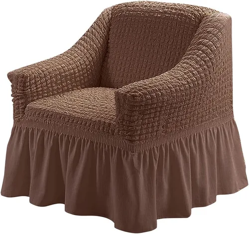 Vista 12 de Jeloris Funda Protectora Elástica para Sofá de Dos Plazas de Fácil Ajuste con Falda, Protector de Muebles Universal Duradero Lavable de Alta Beige