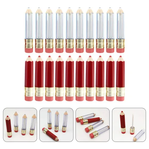 Vista 8 de DOITOOL 20 unidades de mini recipientes vacíos de brillo de labios reutilizables transparentes en forma de lápiz vacío para brillo de labios frascos